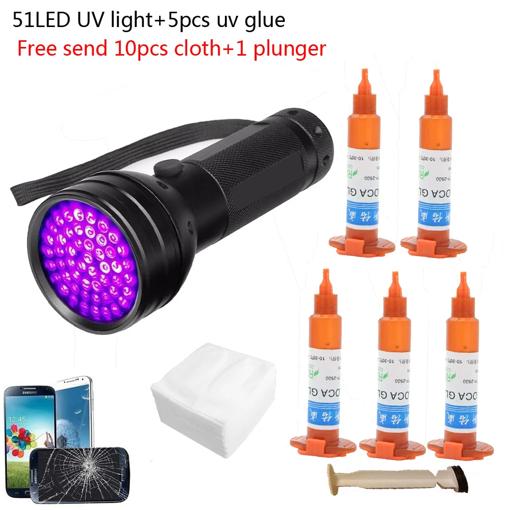 51 luces LED UV, 5 unidades po - Liquid Uv Glue Kit reseña y precio